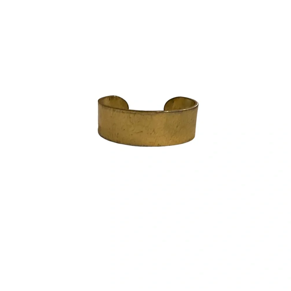 Madewell Cuff Bracelet Antique Brass Gold Stone Artsy Hippie Funky Jewlery - Picture 4 of 8